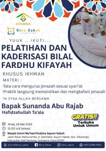 PELATIHAN DAN KADERISASI BILAL FARDHU KIFAYAH (Khusus Ikhwan) Kitabina